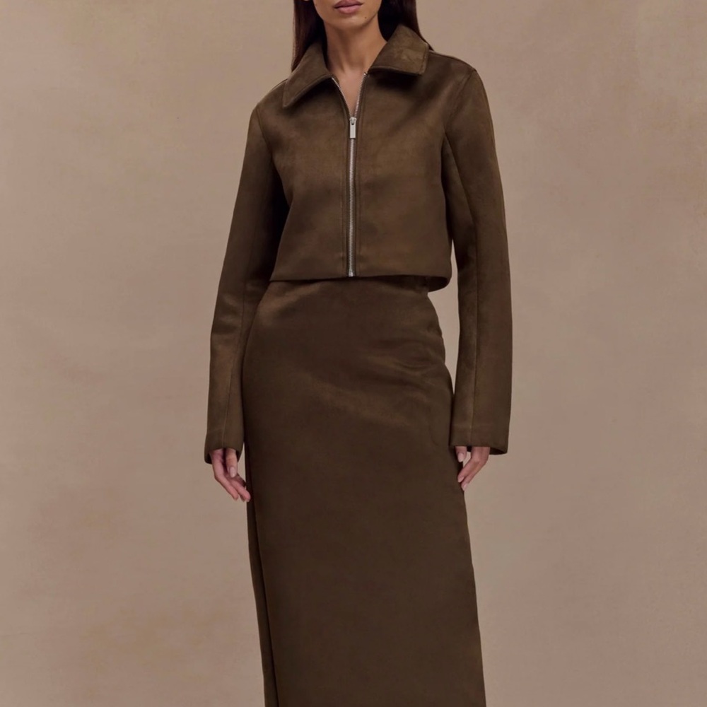 Meshki HAYES Faux Suede Collared Jacket - Picture 5 of 9